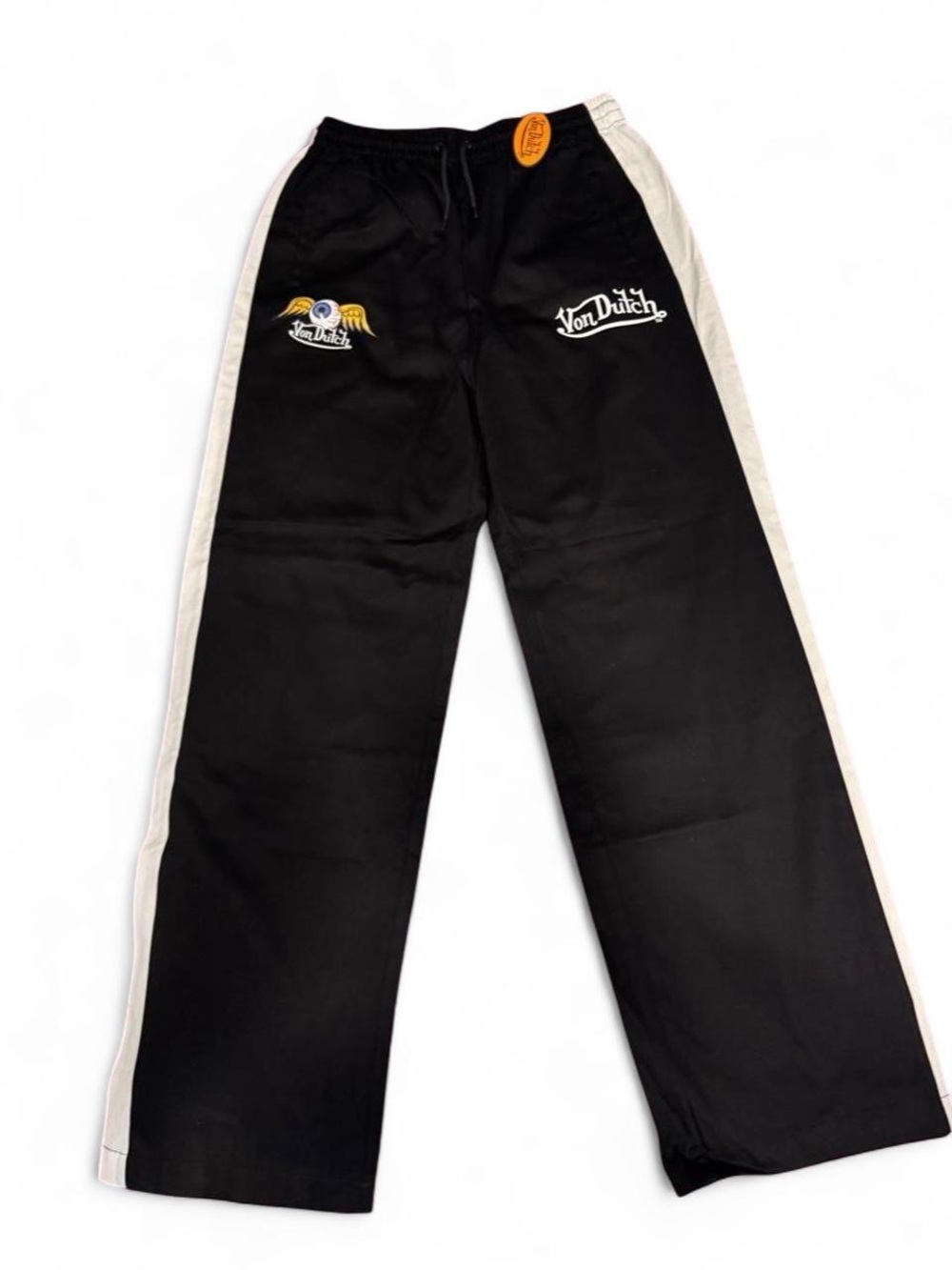 Von Dutch Embroidered Wide Leg Track Pants NWT